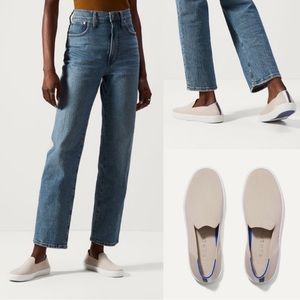 Rothy’s Original Slip on Sneaker In Sand Size 9 EUC